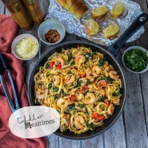 Prawn fettucine